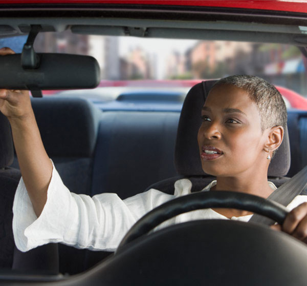 Woman in car